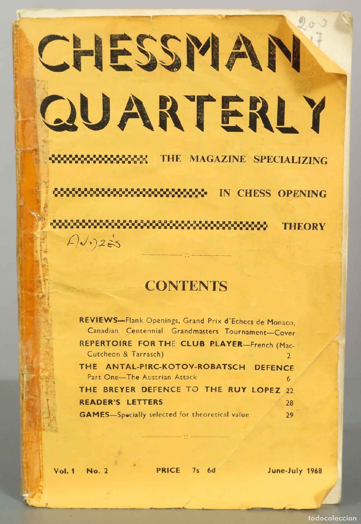 Coleccionismo deportivo: Chessman Quarterly - Vol. 1 No. 2