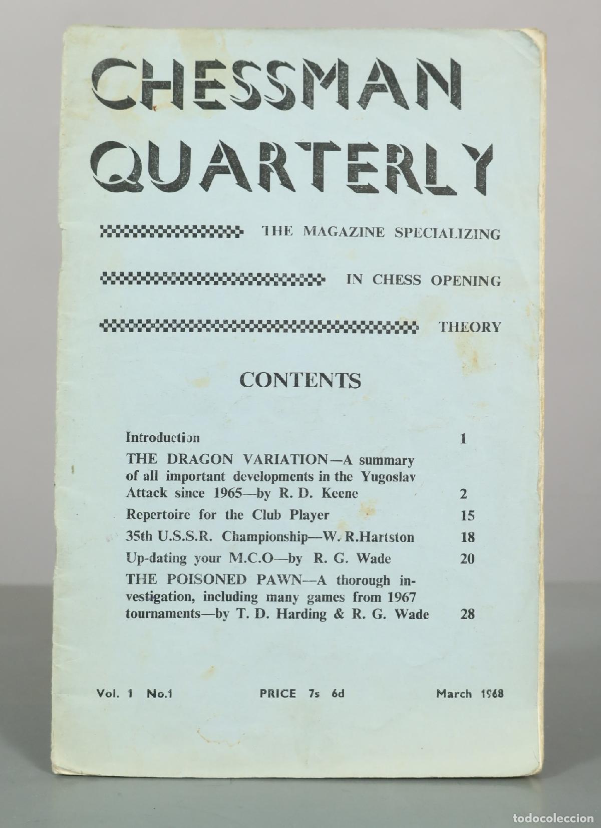 Coleccionismo deportivo: Chessman Quarterly - Vol. 1 No. 1