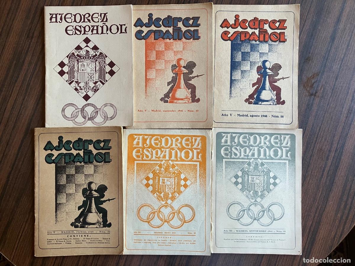 Coleccionismo deportivo: 6 REVISTAS DE AJEDREZ ESPA&Ntilde;OL A&Ntilde;OS 42 A 46