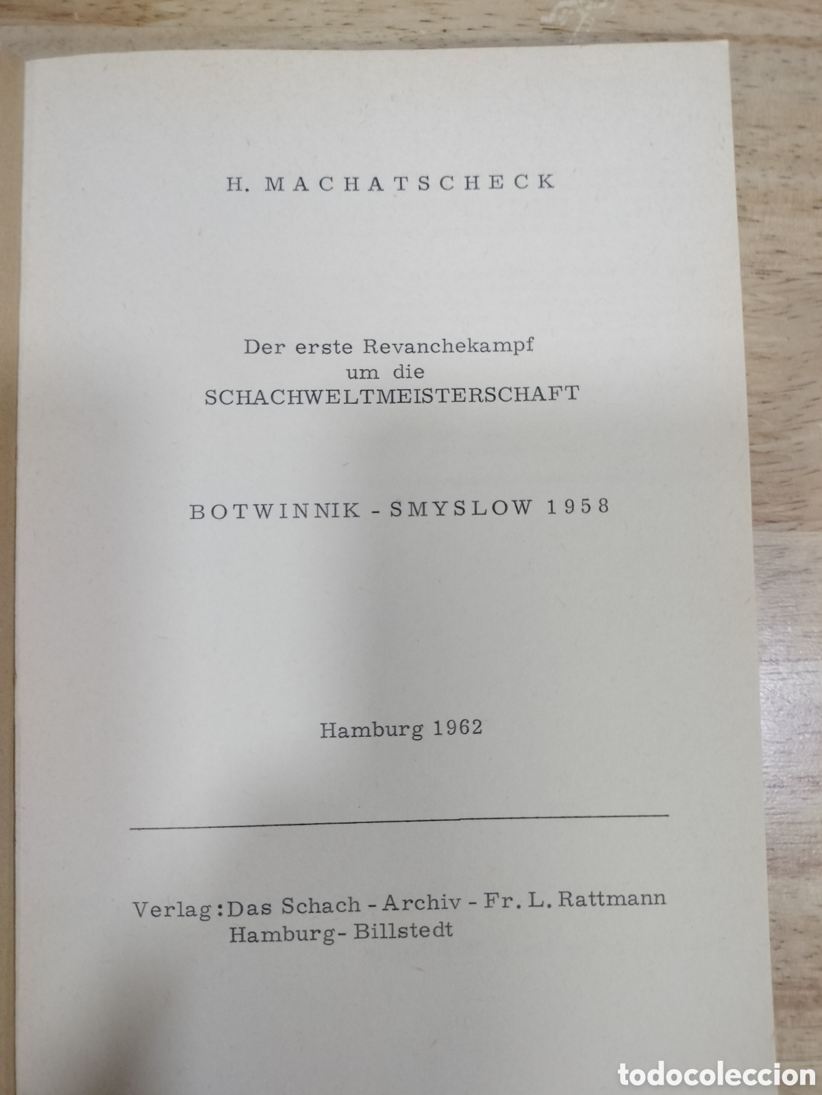 Coleccionismo deportivo: Botwinnik - Smyslow 1958 - Foto 2