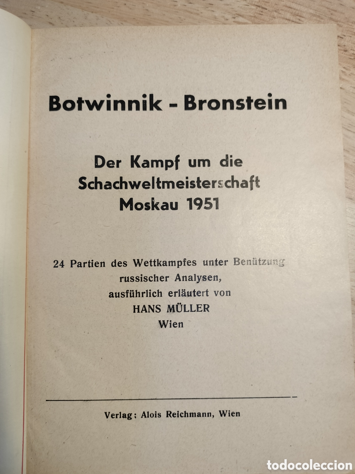 Coleccionismo deportivo: Botwinnik - Bronstein Moskau 1951 - Foto 2