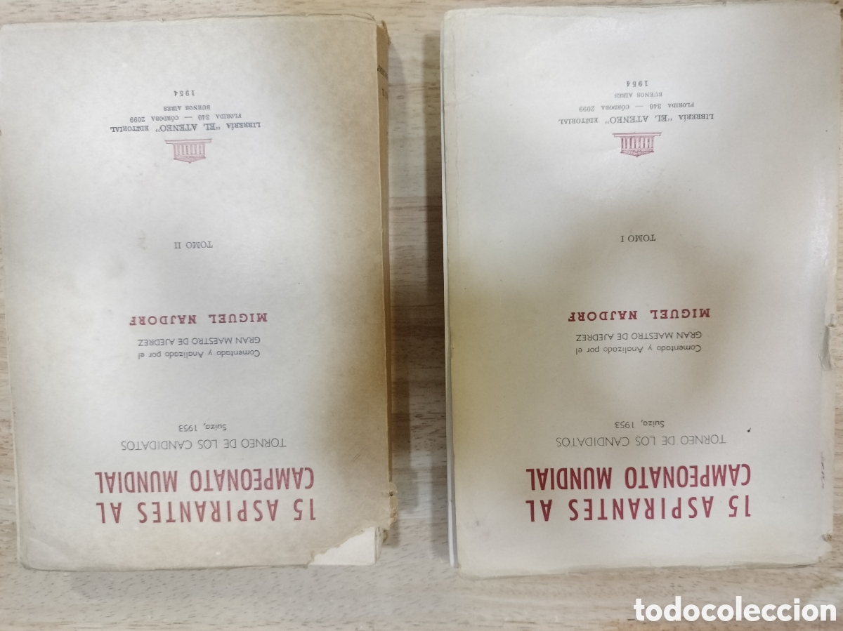 Coleccionismo deportivo: Torneo de los candidatos. Suiza 1953. Tomos I y II