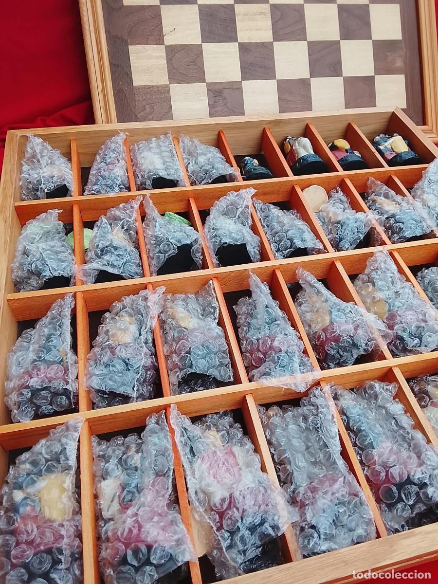 Coleccionismo deportivo: AJEDREZ MEDIEVAL- TABLERO CAJA - Foto 5
