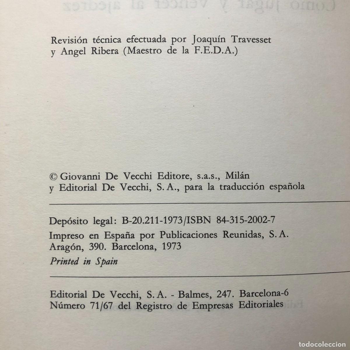 Coleccionismo deportivo: COMO JUGAR Y VENCER AL AJEDREZ - NATIVIDAD RAMINI - EDITORIAL DE VECCHI / 190 - Foto 4