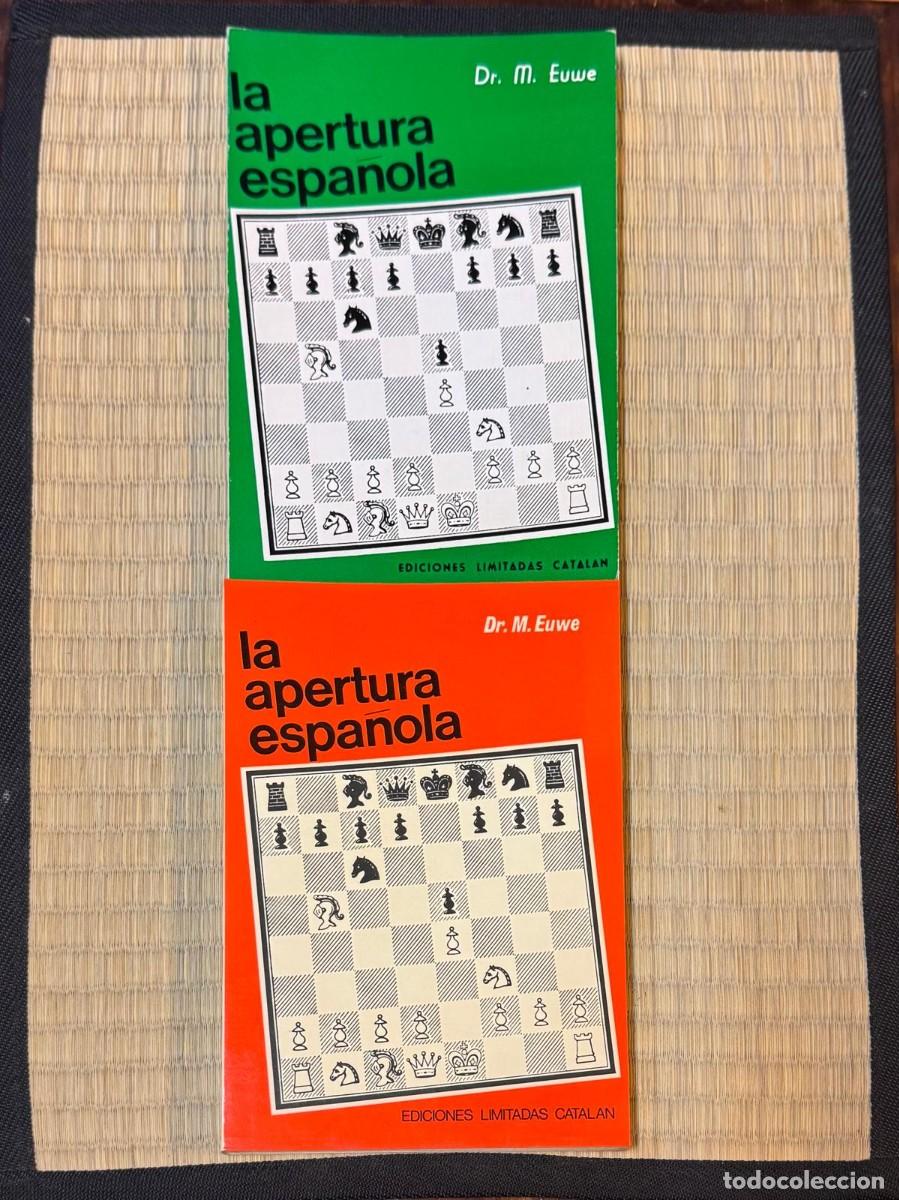 Coleccionismo deportivo: Lote La Apertura Espa&ntilde;ola - Euwe - Tomo I + Tomo II Dr. Max Euwe. Ediciones Limitadas Catalan. Seri