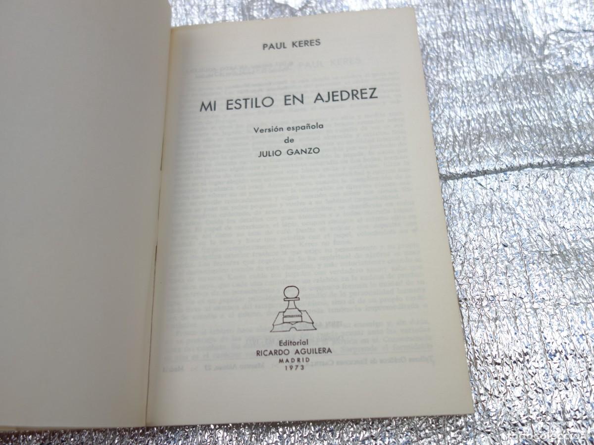 Coleccionismo deportivo: MI ESTILO EN AJEDREZ. KERES. - Foto 2