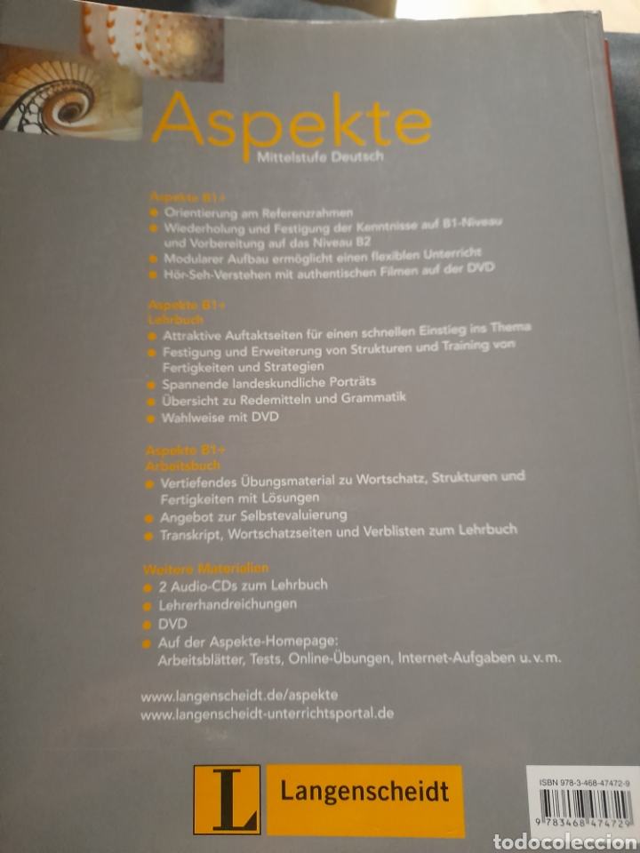 Libros: Aspekte Mittelstufe Deutsch Arbeitsbuch 1. B1+ - Foto 2