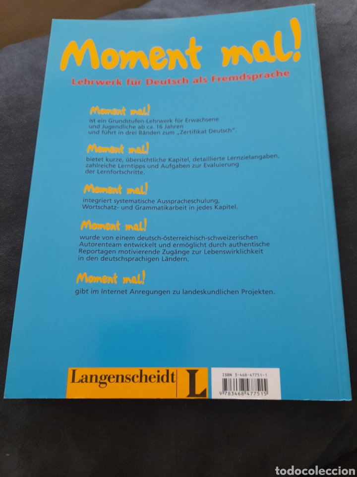 Libros: Moment mal . Lehrbuch 1. Alem&aacute;n - Foto 2