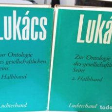 Libros: ONTOLOGIE I Y II HALBBAND / LUKACS. Lote 355664920