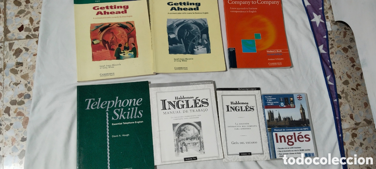 Libros: Lote 7 libros de ingl&eacute;s y CD-ROM