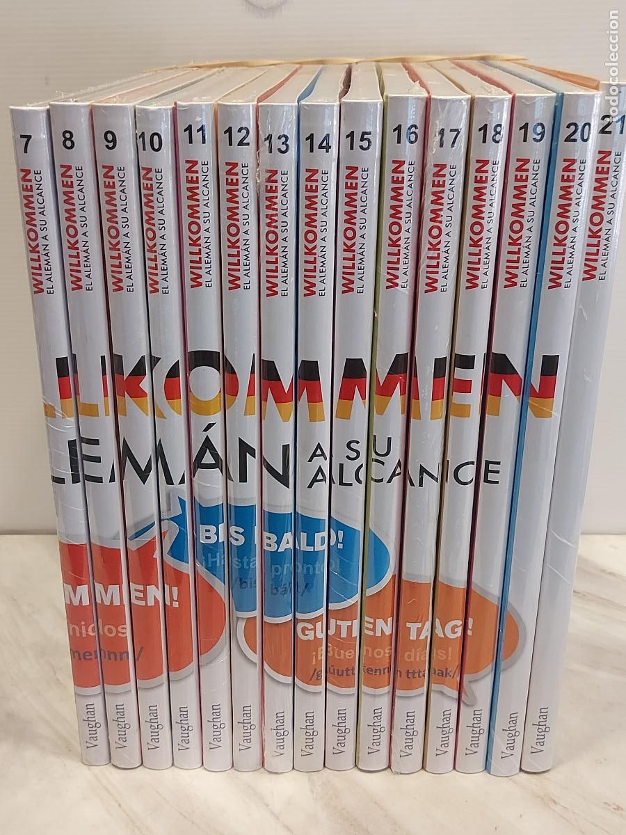 Libros: VAUGHAN | WILLKOMMEN EL ALEM&Aacute;N A SU ALCANCE | LOTE 15 LIBROS + 15 CD-MP3 | PRECINTADOS