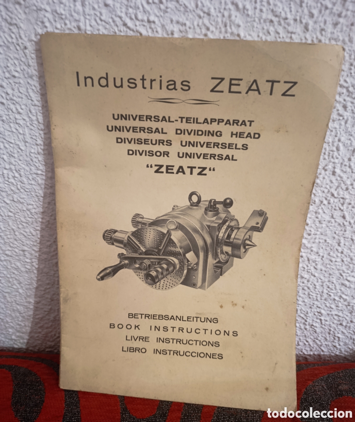 Libros: Manual Instrucciones y Certificado Verificaci&oacute;n - Divisor Universal ZEATZ (Eibar) - 1970