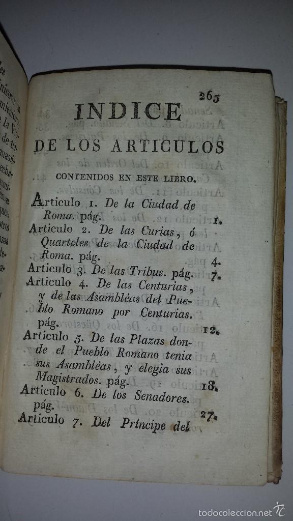 Libros antiguos: COMPENDIO DE LAS ANTIGUEDADES ROMANAS 1771 - Foto 6