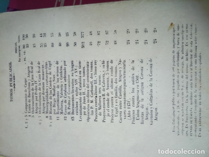 Libros antiguos: DOCUMENTOS INEDITOS DE LA CORONA DE ARAGON - Foto 4