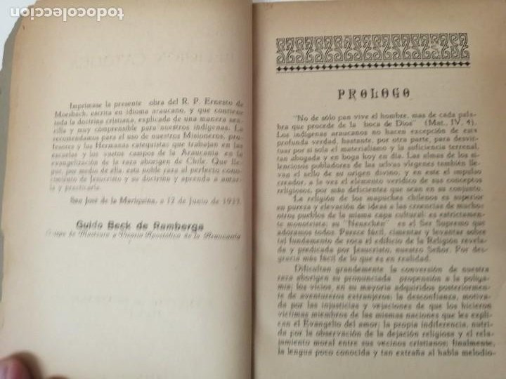 Libros antiguos: ÑIDOLQUE MUPIN DENU LIBRO ANTIGUO EN MAPUCHE 1933 CHILE - Foto 5 - 295739293