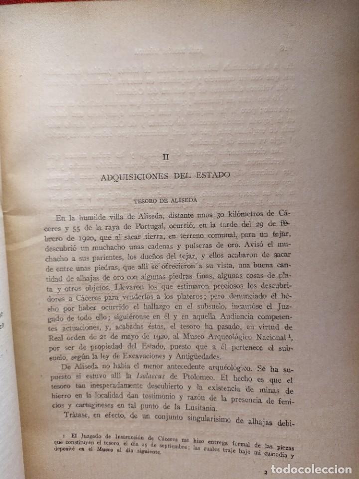 Libros antiguos: 1923. Museo Arqueológico Nacional. Adquisiciones en 1920. José Ramta Melida. - Foto 6 - 301562733