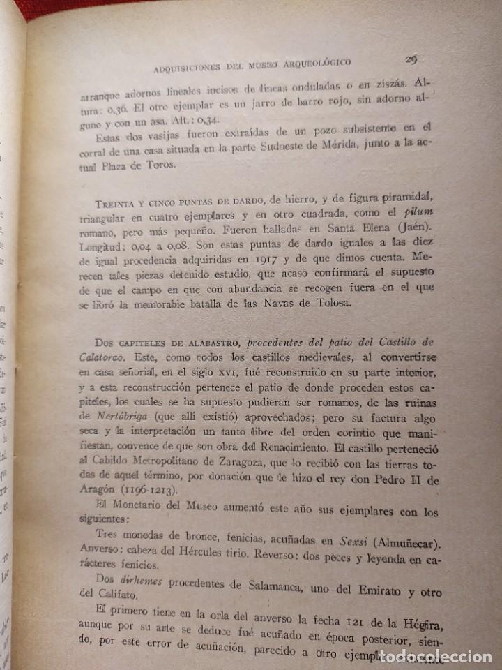 Libros antiguos: 1923. Museo Arqueológico Nacional. Adquisiciones en 1920. José Ramta Melida. - Foto 11 - 301562733