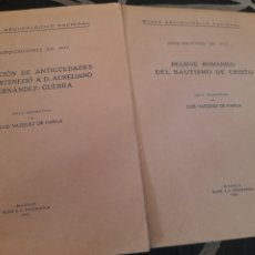 Libros antiguos: 2 CATÁLOGOS ,MUSEO ARQUEOLÓGICO NACIONAL, ADQUISICIÓN DE 1933. Lote 304588898