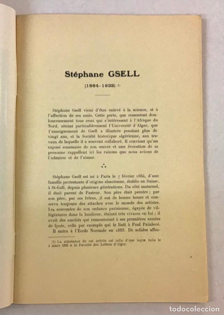 Libros antiguos: ST&Eacute;PHANE GSELL (1864-1932). - ALBERTINI, E. - Foto 4