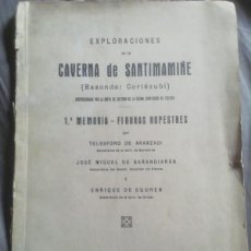 Libros antiguos: CAVERNA DE SANTIMAMIÑE. ARANZADI, BARANDIARÁN, EGUREN. 1925. Lote 364367171