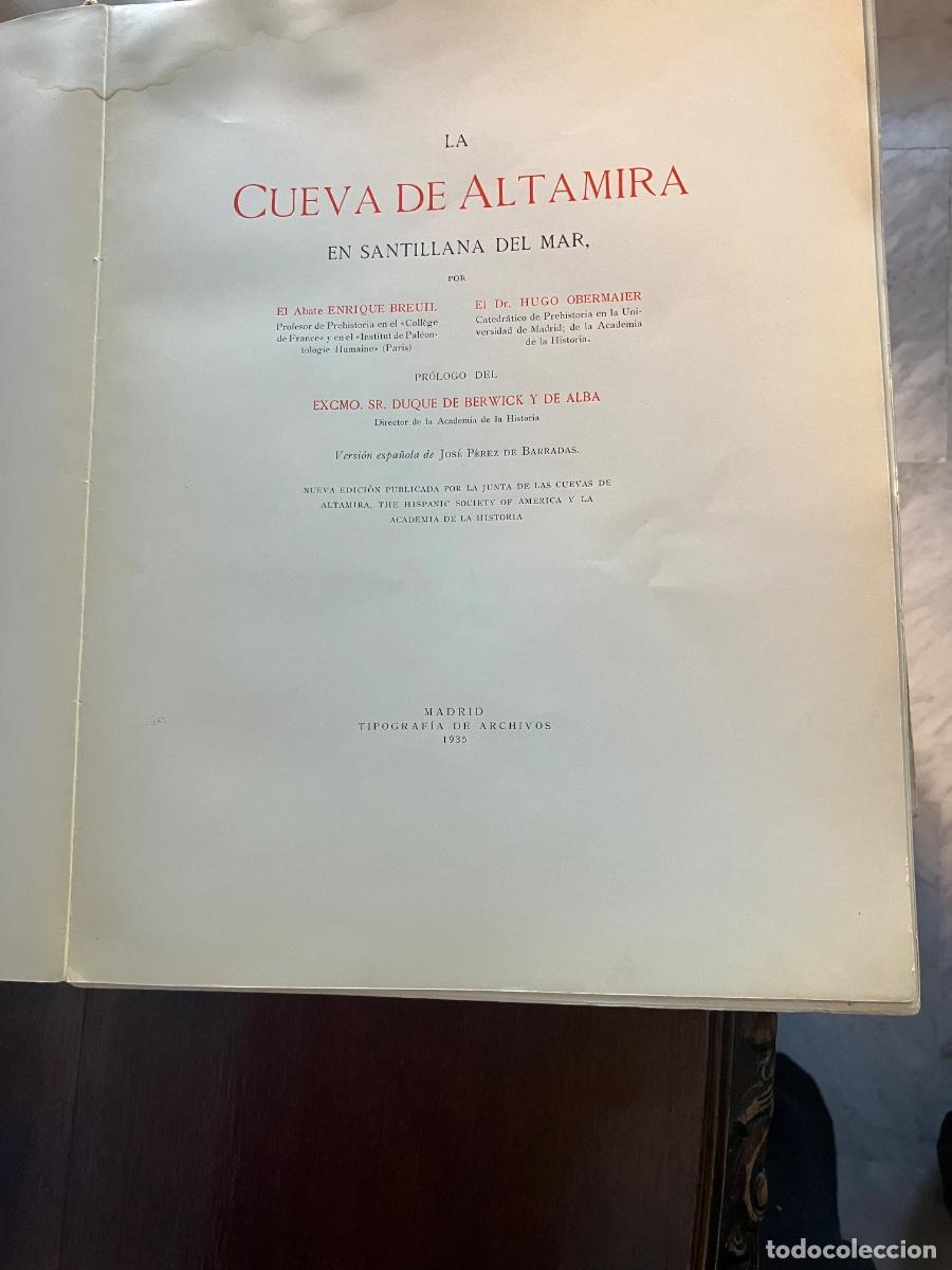 Livros antigos: LA CUEVA DE ALTAMIRA EN SANTILLANA DEL MAR, ENRIQUE BREUIL. MADRID, TIPOGRAF&Iacute;A DE ARCHIVOS 1935