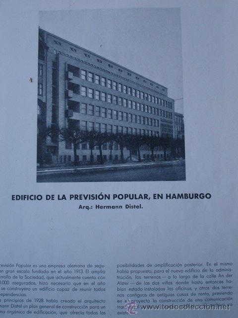 Libros antiguos: HAMBURGO EDIFICIO PREVISION POPULAR.HERMANN DISTEL.1934.PG 21-28 - Foto 1