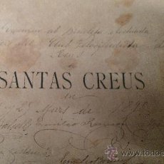 Libros antiguos: 1894. MONASTERIO DE SANTAS CREUS SANTES TARRAGONA CLUB VELOCIPEDISTA DE REUS MANUSCRITO. Lote 34500537