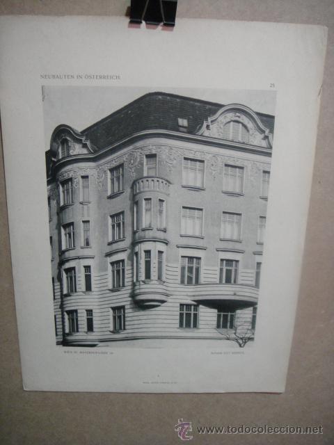Libros antiguos: nuevos edificios en austria - arquitecto leo kerner - lamina de 41 x 31 cnt&ordm; - Foto 1