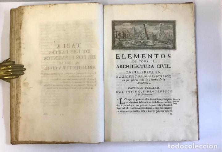 Libros antiguos: ELEMENTOS DE TODA LA ARCHITECTURA CIVIL... - RIEGER, CHRISTIANO. 1763. GRABADOS - Foto 3 - 109023710