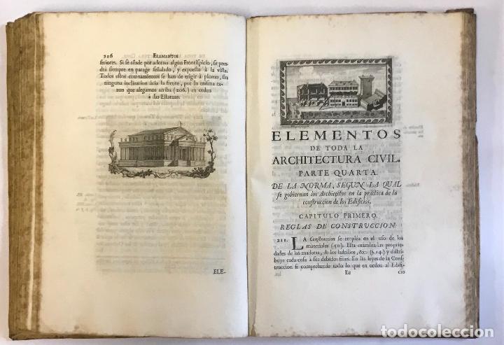 Libros antiguos: ELEMENTOS DE TODA LA ARCHITECTURA CIVIL... - RIEGER, CHRISTIANO. 1763. GRABADOS - Foto 8 - 109023710