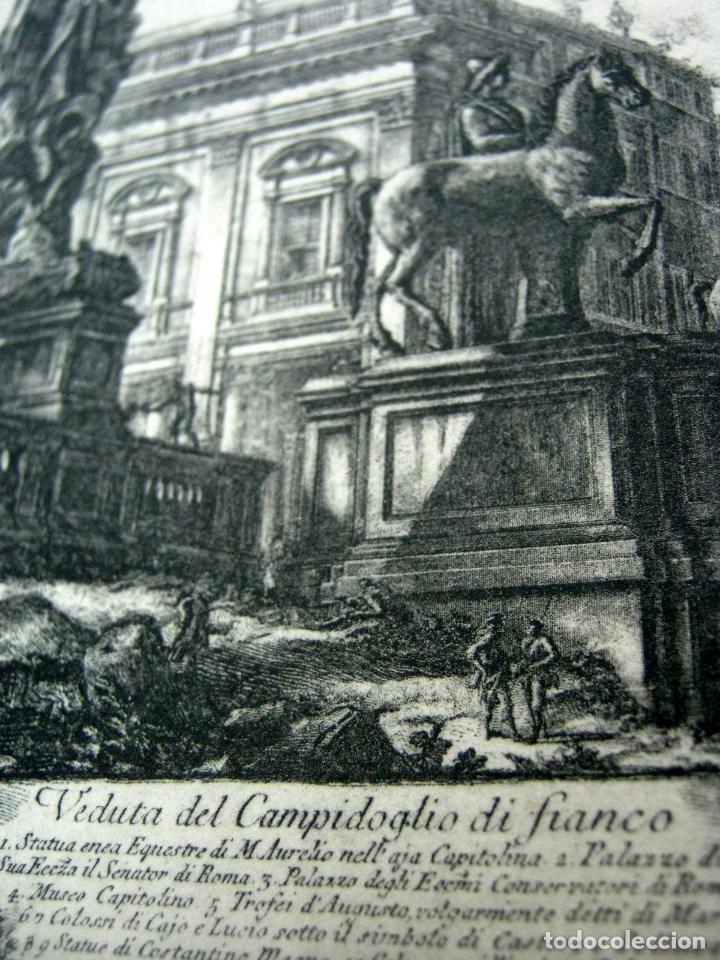 Libros antiguos: Exquisito Grabado Arquitectura - Vista perspectiva de La Plaza Capitolina de Roma - Foto 2 - 129171255