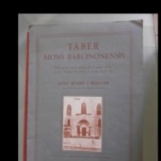 Libri antichi: TÀBER MONS BARCINONENSIS. JOAN RUBIO I BELLVER