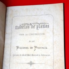 Libros antiguos: PRISIONES DE PROVINCIA - ARQUITECTURA - CONSTRUCCION - 1860 - MODELOS DE PLANOS - GRAN FORMATO. Lote 168960820
