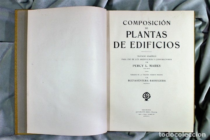 Libros antiguos: Composici&oacute;n de Plantas de Edificios. Percy L. Marks - Foto 2