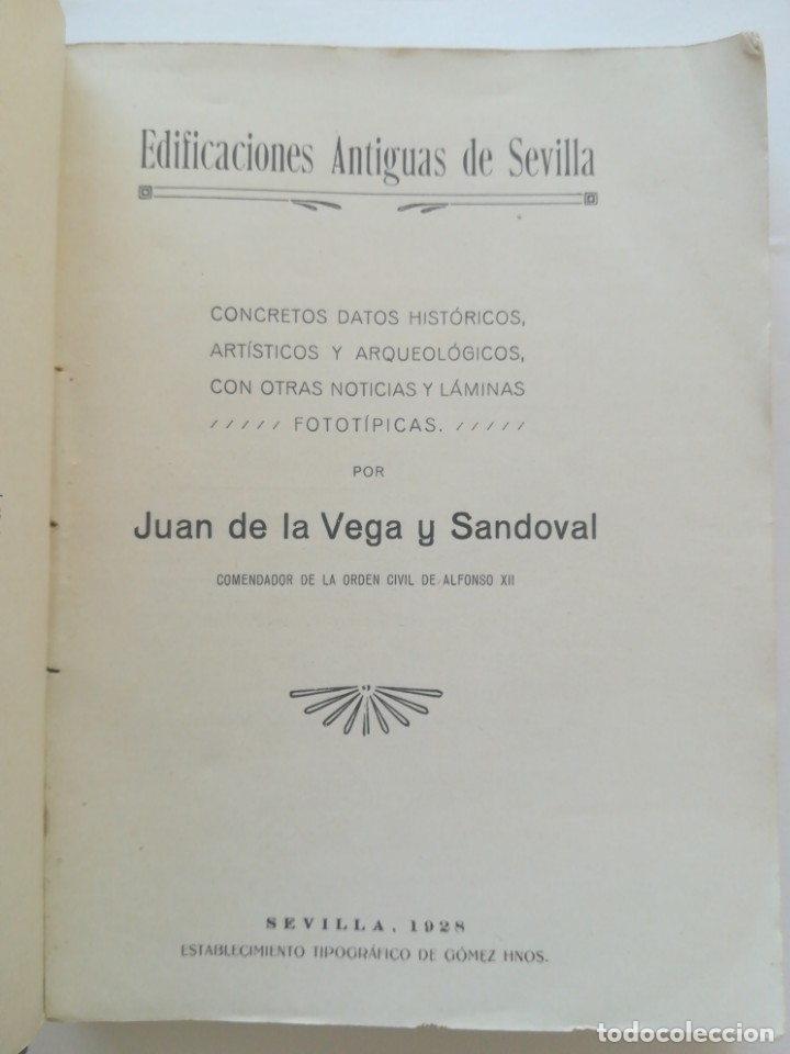 Libros antiguos: Edificaciones antiguas de sevilla. Raro ejemplar - Foto 3