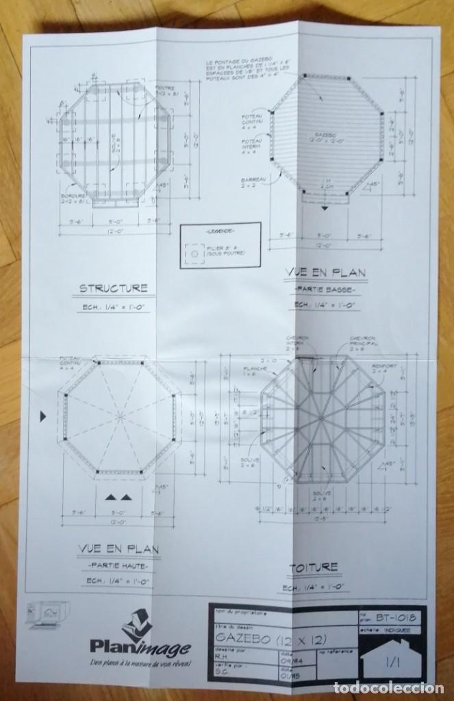 Libros antiguos: PLANO DE GAZEBO- CANADA - Foto 2
