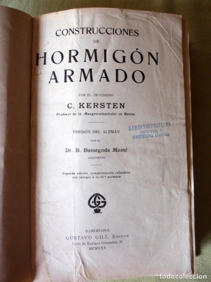 Libros antiguos: Construcciones de Hormigón Armado - Foto 2