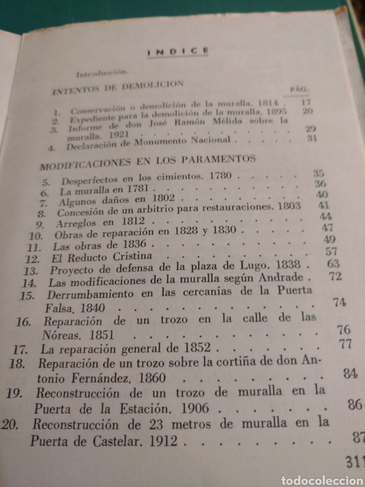 Libros antiguos: 200 AÑOS DE OBRAS Y RESTAURACIONES EN LA MURALLA DE LUGO .ADOLFO DE ABEL VILELA 1975 Edita el autor - Foto 2 - 293887768