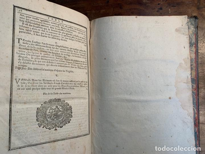 Libros antiguos: De la distribution des maisons de plaisance. Et de la decoration des edifices en general JF Blodel - Foto 4