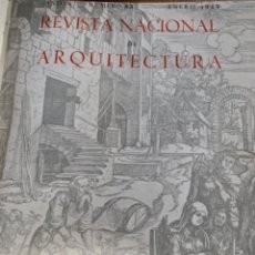 Libros antiguos: REVISTA NACIONAL DE ARQUITECTURA 1949-1950 (CAJ 6). Lote 304381643