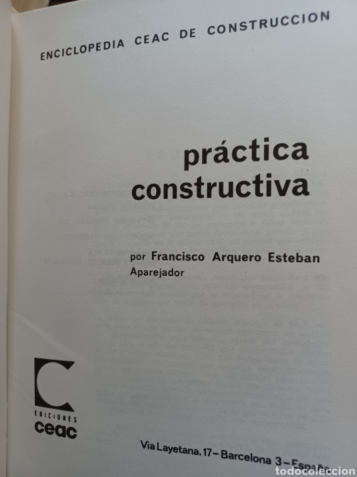 Libros antiguos: Barybook C34. Pr&aacute;ctica constructiva Francisco arquero - Foto 2