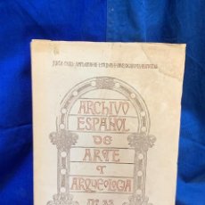 Libros antiguos: ARCHIVO ESPAÑOL DE ARTE Y ARQUEOLOGIA 1935 N33 28X20X1CMS. Lote 346768238