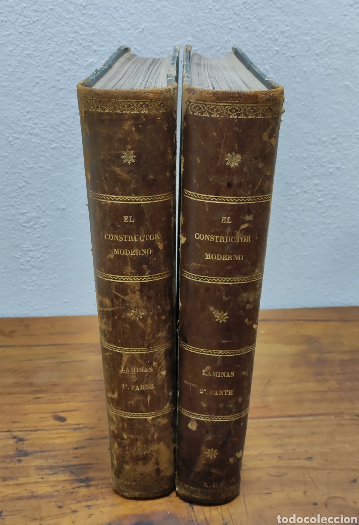 Libros antiguos: El Constructor Moderno L&aacute;minas 1&deg; parte y 2&deg; parte - Final S.XIX - Foto 1
