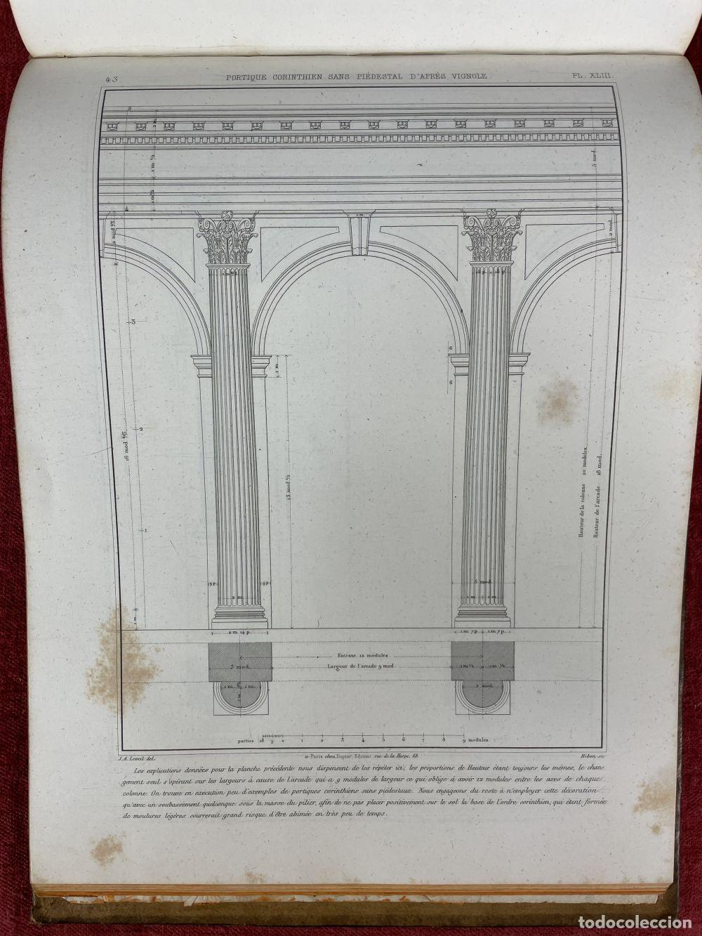 Libros antiguos: TRAITE ELEMENTAIRE PRACTIQUE DARCHITECTURE. JA LEVEIL. PARIS. CIRCA 1800 - Foto 16