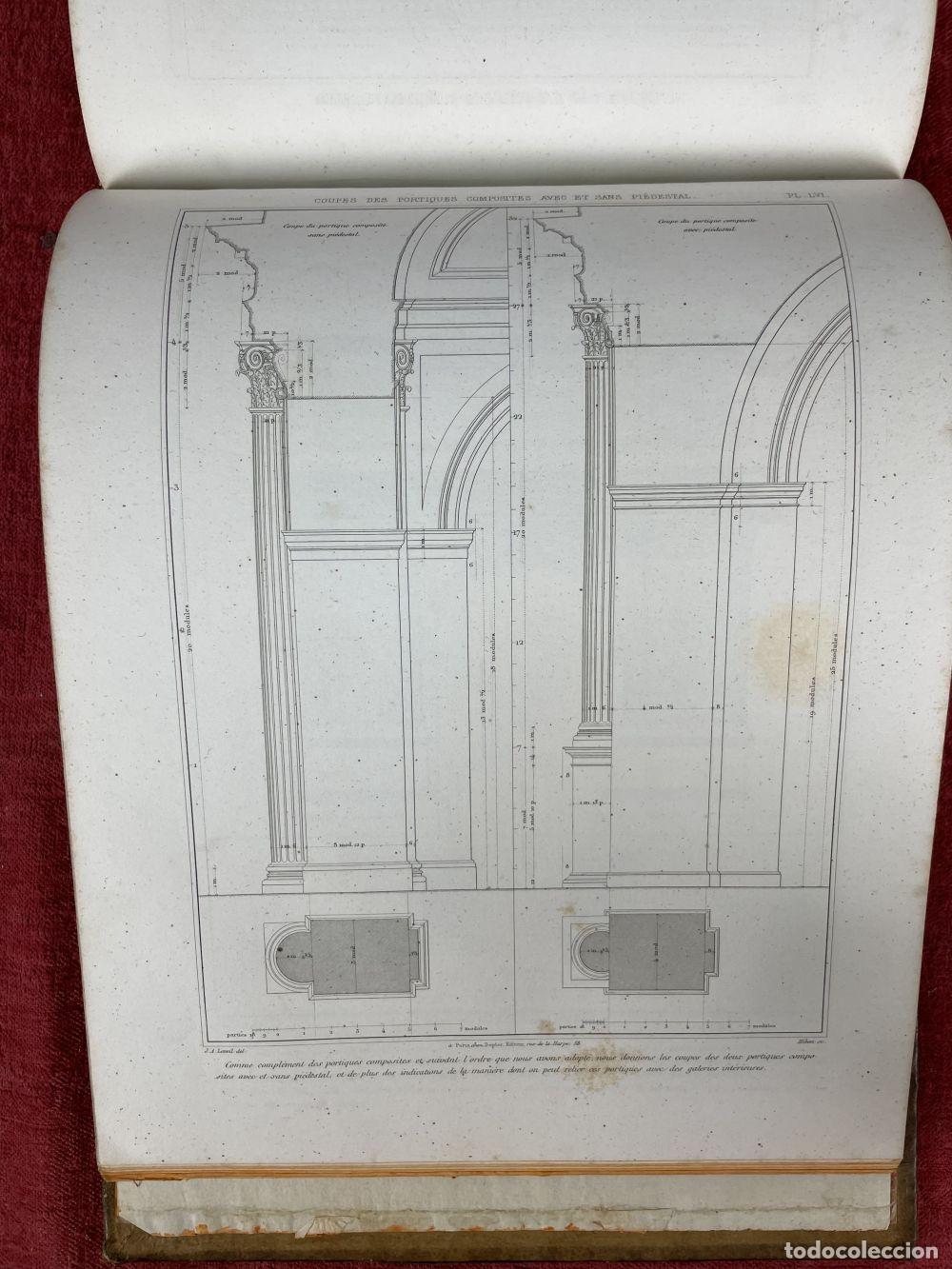 Libros antiguos: TRAITE ELEMENTAIRE PRACTIQUE DARCHITECTURE. JA LEVEIL. PARIS. CIRCA 1800 - Foto 19