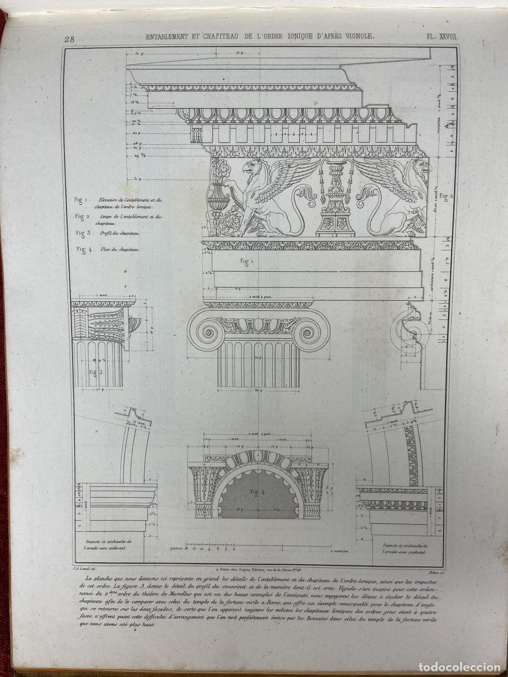 Libros antiguos: TRAITE ELEMENTAIRE PRACTIQUE DARCHITECTURE. JA LEVEIL. PARIS. CIRCA 1800 - Foto 30