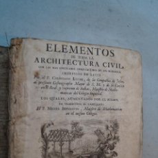 Libros antiguos: ELEMENTOS DE ARQUITECTURA CIVIL. CHRISTIANO RIEGER. 1763. Lote 386756099