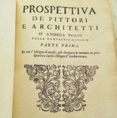 Libros antiguos: PERSPECTIVA PICTORUM ET ARCHITECTORUM. ANDREA PUTEI / POZZO. ROMA, 1693. PARS PRIMA