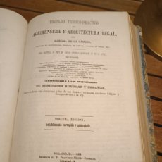 Libros antiguos: TRATADO TEÓRICO PRÁCTICO AGRIMENSURA Y ARQUITECTURA LEGAL MARCIAL DE LA CAMARA FRANCISCOPERILLAN1863