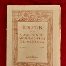 Libros antiguos: L-7794. BOLETIN DE LA COMISION DE MONUMENTOS DE NAVARRA. 1928.
